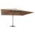 Umbrelă în consolă cu LED, stâlp din aluminiu taupe 400x300 cm GartenMobel Dekor