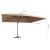 Umbrelă în consolă cu LED, stâlp din aluminiu taupe 400x300 cm GartenMobel Dekor