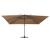 Umbrelă în consolă cu LED, stâlp din aluminiu taupe 400x300 cm GartenMobel Dekor