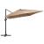Umbrelă în consolă cu LED, stâlp din aluminiu taupe 400x300 cm GartenMobel Dekor