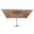 Umbrelă în consolă cu LED, stâlp din aluminiu taupe 400x300 cm GartenMobel Dekor