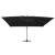 Umbrelă în consolă cu LED, stâlp din aluminiu negru 400x300 cm GartenMobel Dekor