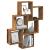 Raft de perete cub, lemn vechi, 78x15x93 cm, lemn prelucrat GartenMobel Dekor