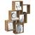Raft perete cub, stejar artizanal, 78x15x93 cm, lemn prelucrat GartenMobel Dekor