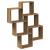 Raft perete cub, stejar artizanal, 78x15x93 cm, lemn prelucrat GartenMobel Dekor