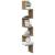 Raft perete colț stejar artizanal 20x20x127,5 cm lemn prelucrat GartenMobel Dekor