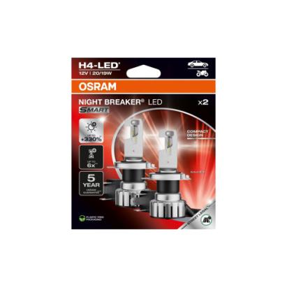 Bec Led Osram H4 Night Breaker  Smart Omologat RAR , + 330%12V, 20/19W Cod: 64193DWNBSMB2-230 Automotive TrustedCars