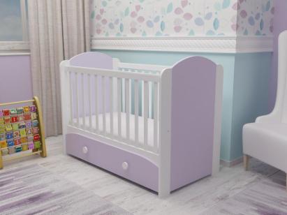 Patut cu sertar MyKids MIKI Alb-Violet D121 GreatGoods Plaything