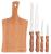 Set 4 cutite, inox, maner din lemn natural de Jatoba ProChef Cookware