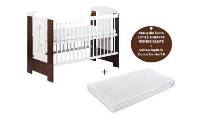 Patut Klups Little Giraffe Wenge + Saltea Confort II 12 GreatGoods Plaything