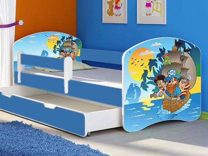 Patut Tineret MyKids Pirates cu Sertar si Saltea 160x80 GreatGoods Plaything