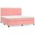 Pat box spring cu saltea, roz, 200x200 cm, catifea GartenMobel Dekor