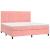 Pat box spring cu saltea, roz, 200x200 cm, catifea GartenMobel Dekor