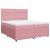 Pat box spring cu saltea, roz, 200x200 cm, catifea GartenMobel Dekor