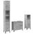 Set mobilier de baie, 3 piese, gri beton, lemn compozit GartenMobel Dekor