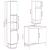 Set mobilier de baie, 3 piese, gri beton, lemn compozit GartenMobel Dekor