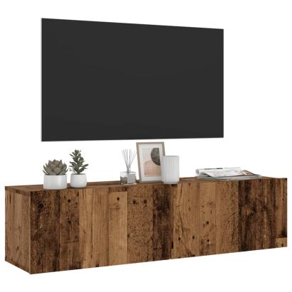 Dulap TV de perete, lemn vechi, 120x30x30 cm, lemn prelucrat GartenMobel Dekor