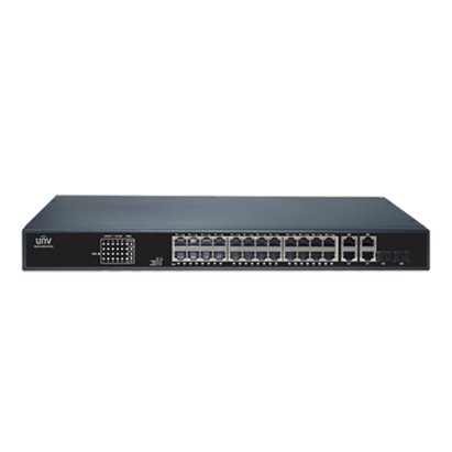 Switch 24xRJ45 POE, 2xRJ45, 2xRJ45+2xSFP combo, Gigabit - UNV NSW2010-26GT2GC-POE-IN SafetyGuard Surveillance