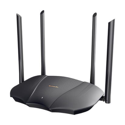 Router Wi-Fi 6, DualBand 2.4Ghz/5GHz, 574+2402Mbps, 4x6dBi, 3 porturi Gigabit - Tenda TND-TX12 SafetyGuard Surveillance