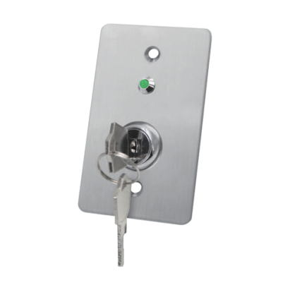 Buton de iesire cu cheie, montaj ingropat, inox, LED, NO-NC-COM, 86 x 50 mm CSK-508SLED SafetyGuard Surveillance