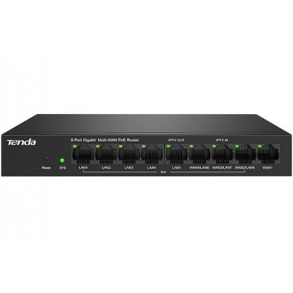 Router 8 porturi PoE+, 1 port WAN, Gigabit, Web Management - TENDA TND-G0-8G-POE SafetyGuard Surveillance