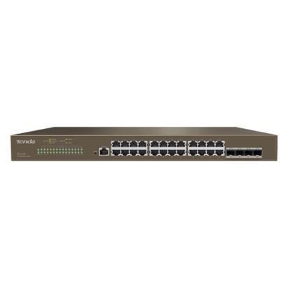 Switch 24 porturi Gigabit, 4 porturi SFP Gigabit, Management - TENDA TND-TEG5328F SafetyGuard Surveillance