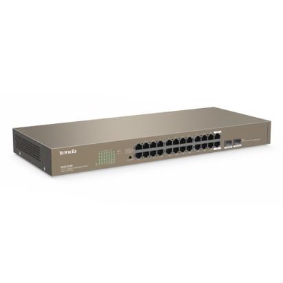 Switch 24 porturi Gigabit, 2 porturi SFP Gigabit - TENDA TND-TEG1024F SafetyGuard Surveillance