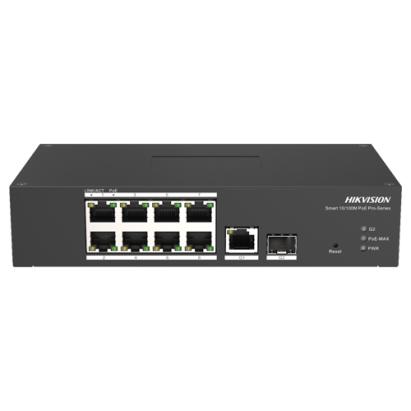 Switch Smart managed 8 porturi PoE, 2 porturi uplink SFP/RJ45 - Hikvision - DS-3T1310P-SI-HS SafetyGuard Surveillance