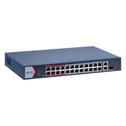 Switch 24 porturi PoE 100Mbps, 1 x Gigabit RJ45, 1 x Gigabit combo, Management - HIKVISION DS-3E1326P-EI-M SafetyGuard Surveillance