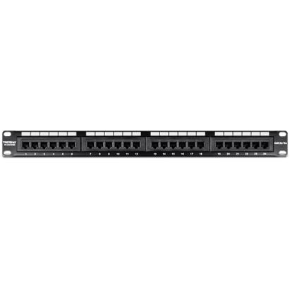 Patch Panel 24 porturi RJ45 UTP 19', Cat5/5e - TRENDnet TC-P24C5E SafetyGuard Surveillance