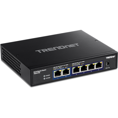 Switch 6 porturi, 4 x 2.5G si 2 x 10G , Fanless - TRENDnet TEG-S762 SafetyGuard Surveillance