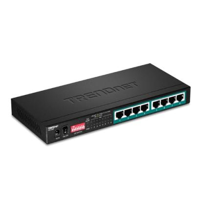 Switch 8 porturi Gigabit Long Range 200m PoE+ - TRENDnet TPE-LG80 SafetyGuard Surveillance