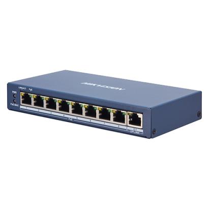 Switch 8 porturi PoE, 1 port uplink RJ45, SMART Management - HIKVISION DS-3E1309P-EI SafetyGuard Surveillance