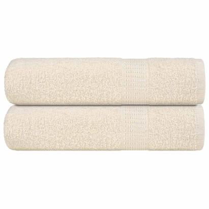 Prosoape de duș 2 buc crem 70x140 cm 360 g/m² 100% bumbac GartenMobel Dekor