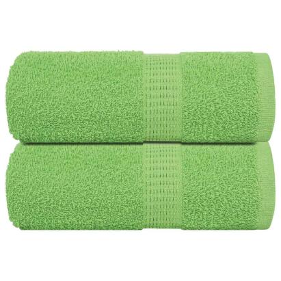 Prosoape de săpun 2 buc Verde măr 30x30 cm 360 g/m² 100% bumbac GartenMobel Dekor