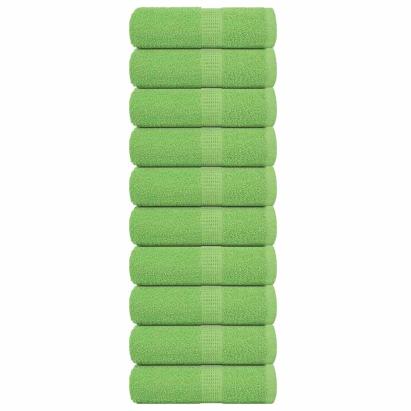Prosoape de săpun 10 buc Verde măr 30x30cm 360 g/m² 100% bumbac GartenMobel Dekor