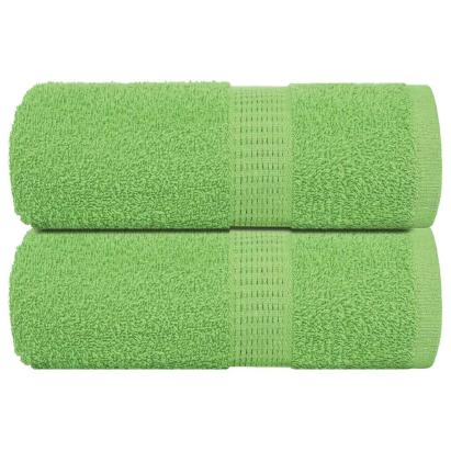 Prosoape pentru oaspeți 2 buc Verde măr 360 g/m² 100% bumbac GartenMobel Dekor