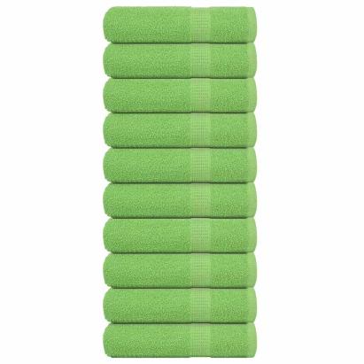 Prosoape de duș 10 buc Verde măr 70x140 cm 360 g/m² 100% bumbac GartenMobel Dekor