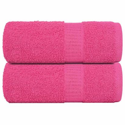 Prosoape pentru oaspeți 2 buc Roz 30x50 cm 360 g/m² 100% bumbac GartenMobel Dekor