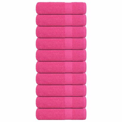 Prosoape de mână 10 buc roz 50x100 cm 360 g/m² 100% bumbac GartenMobel Dekor