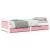 Pat de zi cu 2 sertare fără saltea „IRUN” alb și roz 90x200 cm GartenMobel Dekor