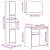 Set mobilier de baie, 3 piese, gri beton, lemn compozit GartenMobel Dekor