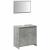Set mobilier de baie, 3 piese, gri beton, lemn compozit GartenMobel Dekor