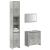 Set mobilier de baie, 3 piese, gri beton, lemn compozit GartenMobel Dekor