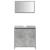 Set mobilier de baie, 3 piese, gri beton, lemn compozit GartenMobel Dekor