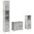 Set mobilier de baie, 3 piese, gri beton, lemn compozit GartenMobel Dekor