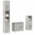 Set mobilier de baie, 3 piese, gri beton, lemn compozit GartenMobel Dekor
