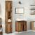 Set mobilier de baie, 3 piese, lemn vechi, lemn prelucrat GartenMobel Dekor