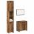 Set mobilier de baie, 3 piese, lemn vechi, lemn prelucrat GartenMobel Dekor
