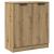 Dulap, 3 buc., stejar artizanal, 60x30x70 cm, lemn prelucrat GartenMobel Dekor